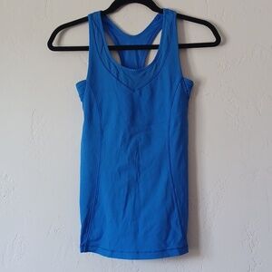 Lululemon Bright Blue Racerback Tank Sports Bra - 4